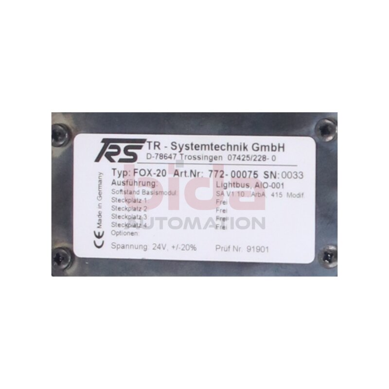 TR-Systemtechnik FOX-20 (772-00075) Basic-Module Basic modules