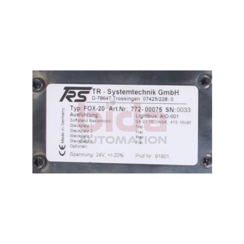 TR-Systemtechnik FOX-20 (772-00075) Basic-Module Basic modules