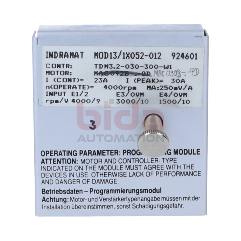 INDRAMAT MOD13/1X052-012 (924601) Servocontroller