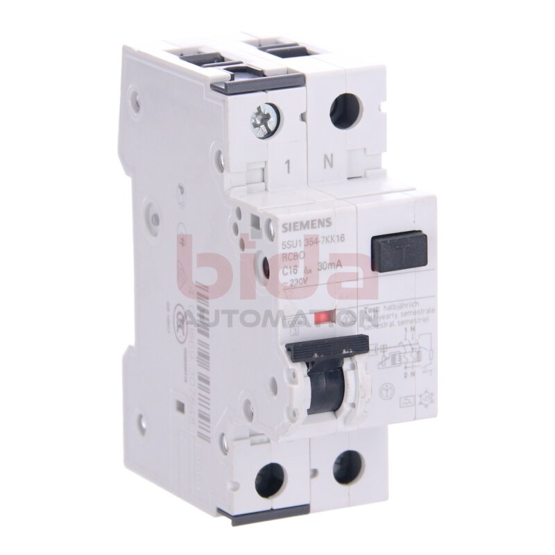 Siemens 5SU1354-7KK16 / 5SU1 354-7KK16 FI/LS-Schalter RCD/GFCI switch