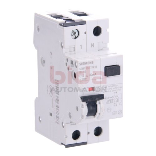 Siemens 5SU1354-7KK16 / 5SU1 354-7KK16 FI/LS-Schalter RCD/GFCI switch