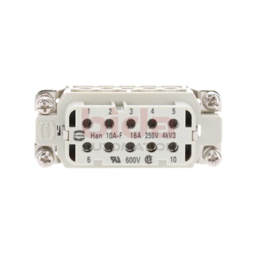 Harting Han 10A-F Buchseneinsatz Socket insert  16A 250V