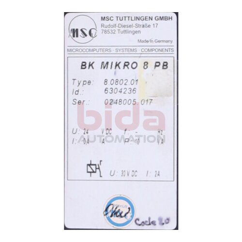 MSC BK MIKRO 8PB (6304236) &Uuml;berwachungsger&auml;t Monitoring device