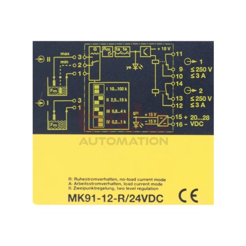 Turck MK91-12-R/  Niveauw&auml;chter Level Monitor 24VDC 250V 3A