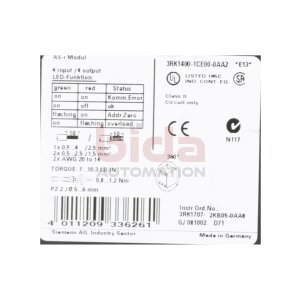 Siemens 3RK1400-1CE00-0AA2 SlimLine Modul