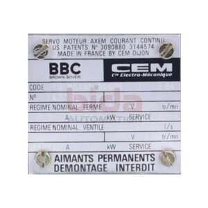 BBC FD MC19S R0026 Servo Motor