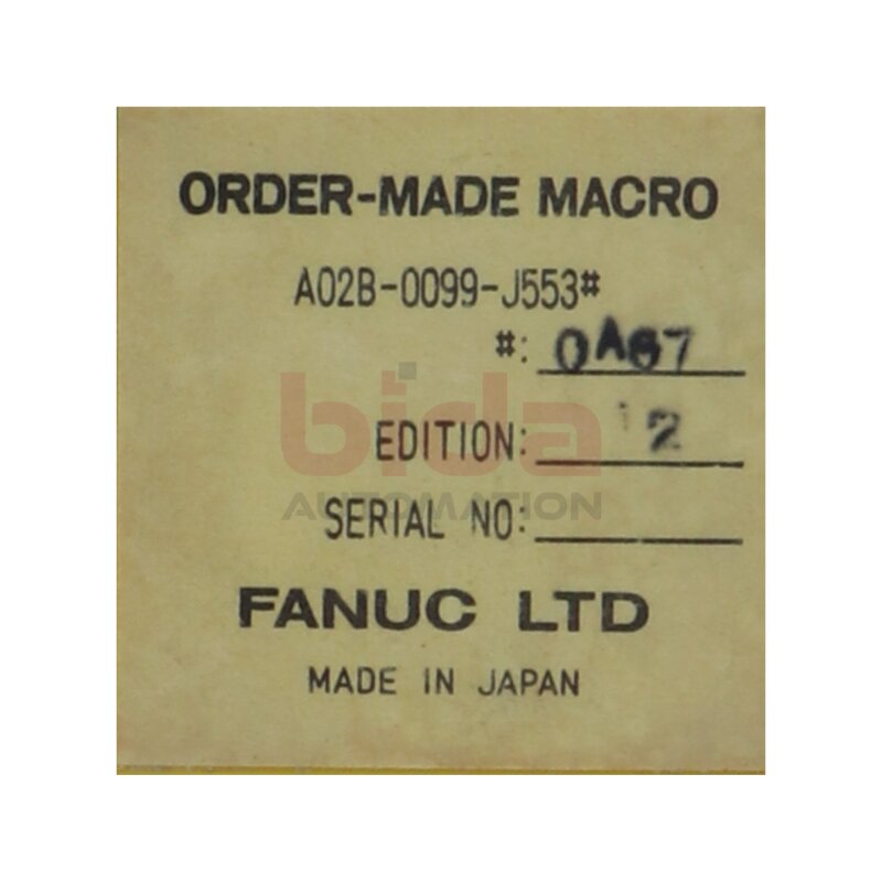 Fanuc A02B-0099-J553 Macro Module