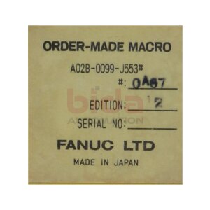 Fanuc A02B-0099-J553 Macro Module