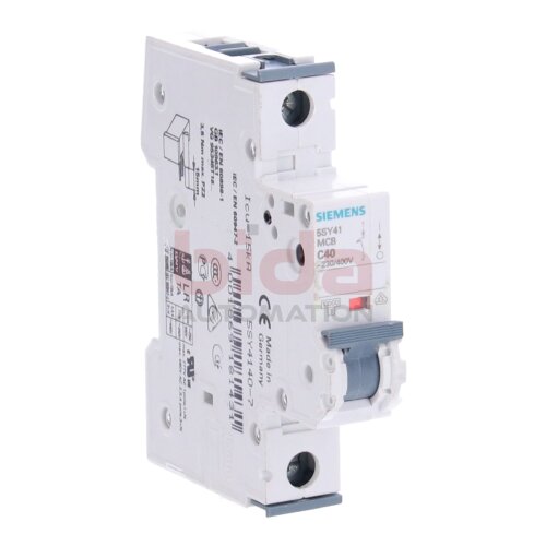 Siemens 5SY41 MCB C40 Leitungsschutzschalter Circuit breaker