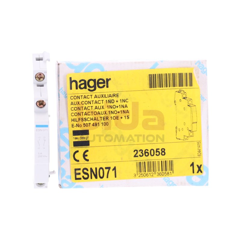Hager ESN 071 Hilfssch&uuml;tz Auxiliary Contactor