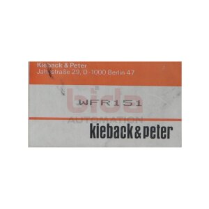 kieback&peter WFR 151 / WFR151 Heizungsregler Heating...