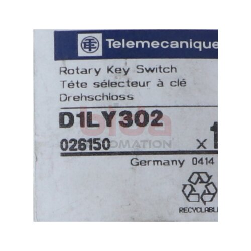 Telemecanique D1LY302 (026150) Drehschloss Rotary Key Switch