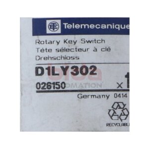 Telemecanique D1LY302 (026150) Drehschloss Rotary Key Switch