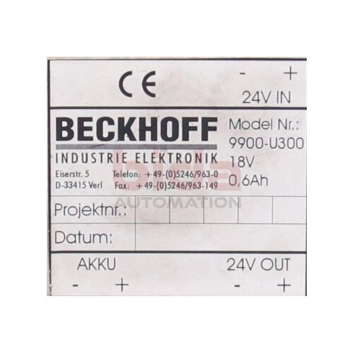 BECKHOFF 9900-U300 Leistungsmodul Power Module