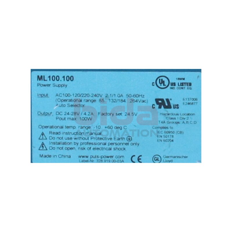 PULS ML100.100 Netzteil Power supply