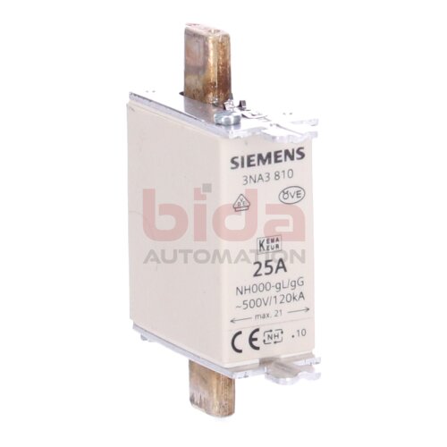 Siemens 3NA3 810 / 3NA3810 NH-Sicherungseinsatz NH fuse link