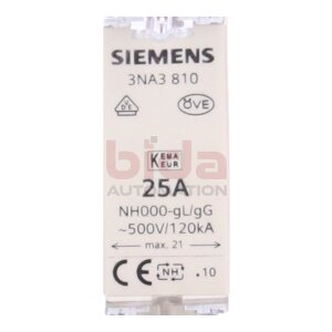 Siemens 3NA3 810 / 3NA3810 NH-Sicherungseinsatz NH fuse link