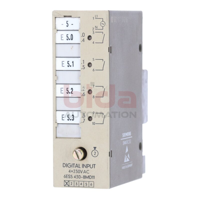 Siemens 6ES5 430-8MD11 / 6ES5430-8MD11 Digitaleingabe Digital Input  4x 230 VAC