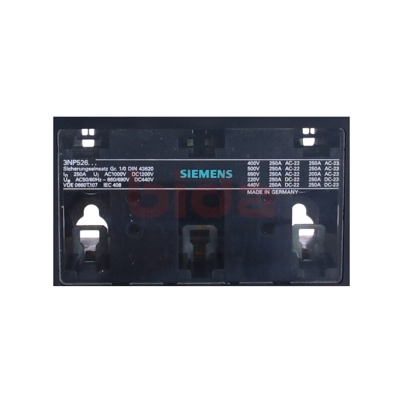 Siemens 3NP5260-0CA00 / 3NP5 260-0CA00 SENTRON Sicherungslasttrennschalter Fuse-switch