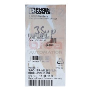 Phoenix Contact SAC-17P-M12FS/3,0-SKKH/DSUB  1448140