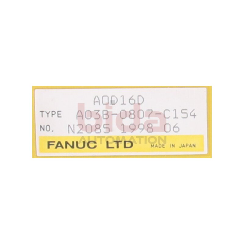 Fanuc A03B-0807-C154 (A0D08D) Eingangsmodul Input module