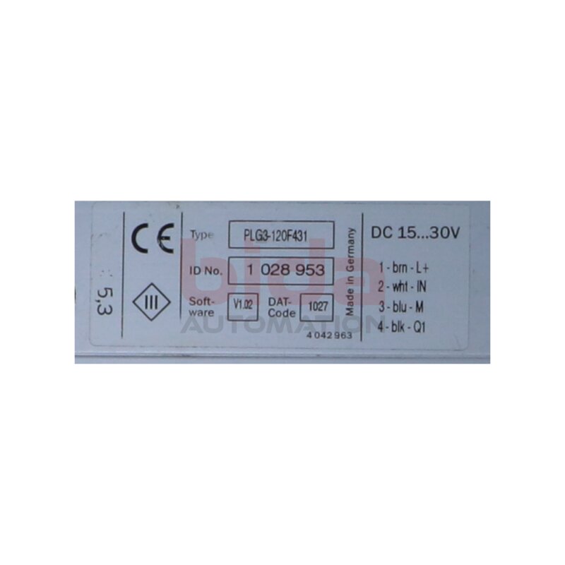 Sick PLG3-120F431 (1028953) Schaltende Automatisierungs-Lichtgitter Switching automation light grids