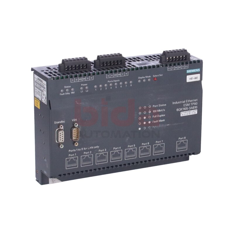 Siemens 6GK1105-3AB10 / 6GK1 105-3AB10 ESM TP80 Elektrisches Schaltmodul Electrical Switch Module