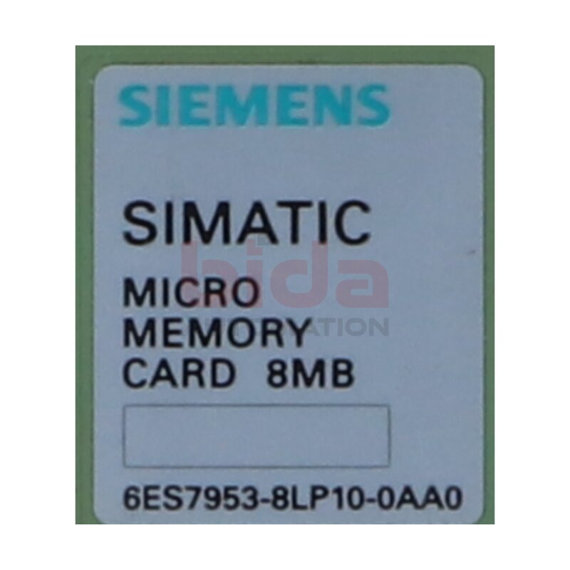 Siemens 6ES7953-8LP10-0AA0 / 6ES7 9538BLP10-0AA0 SIMATIC S7 Micro-Speicherkarte Micro memory card