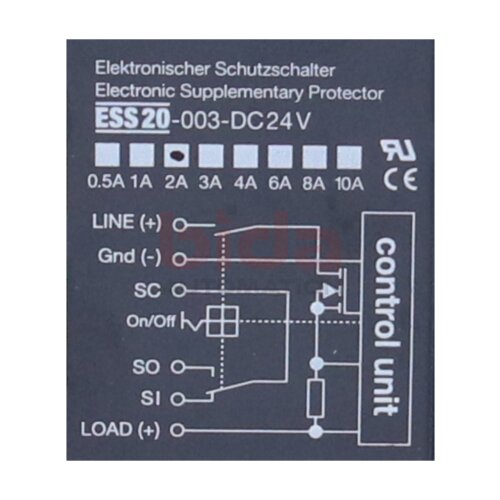 E-T-A ESS20-003-DC24V 2A Elektronischer Schutzschalter Electronic circuit breaker