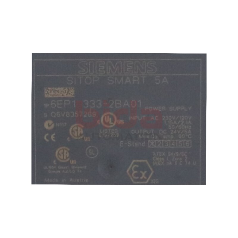 Siemens 6EP1333-2BA01 / 6EP1 333-2BA01 SITOP smart 120 W Geregelte Stromversorgung Power supply