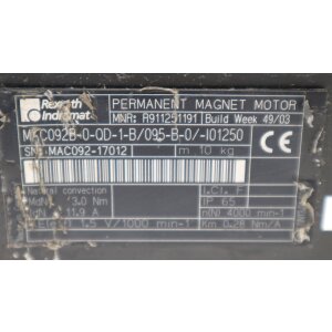 Rexroth Indramat MAC092B-0-QD-1-B/095-B-0/-I01250...