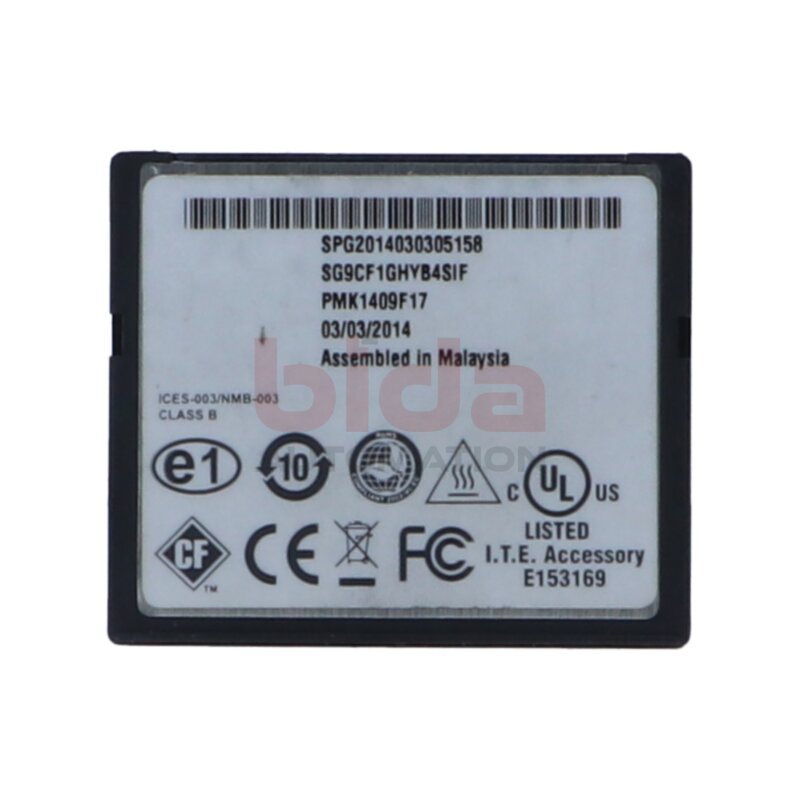 Siemens 6FC5313-5AG00-0AA1 / 6FC5 313-5AG00-0AA1 SINUMERIK CompactFlash Card 1GB