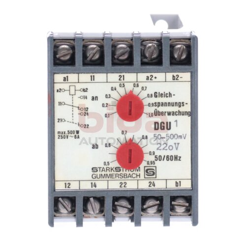 Starkstrom DGU1 50-500MV Leistungssch&uuml;tz Power Contactor 500W 250V 6A