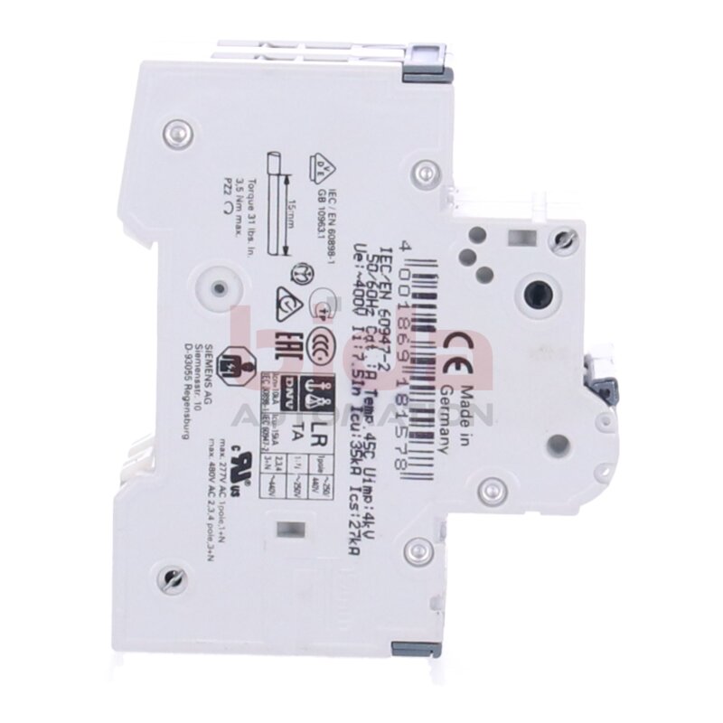 Siemens 5SY4201-7 / 5SY4 201-7 Leitungsschutzschalter Circuit breaker