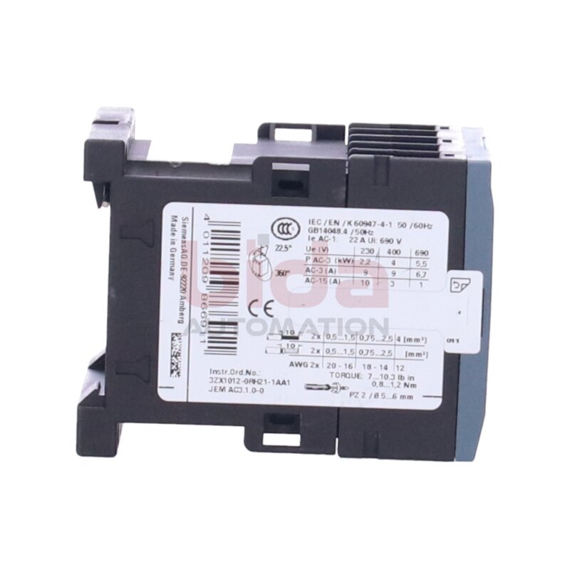 Siemens 3RT2016-1AN22 / 3RT2 016-1AN22 Leistungssch&uuml;tz Power contactor