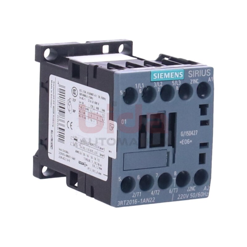 Siemens 3RT2016-1AN22 / 3RT2 016-1AN22 Leistungssch&uuml;tz Power contactor