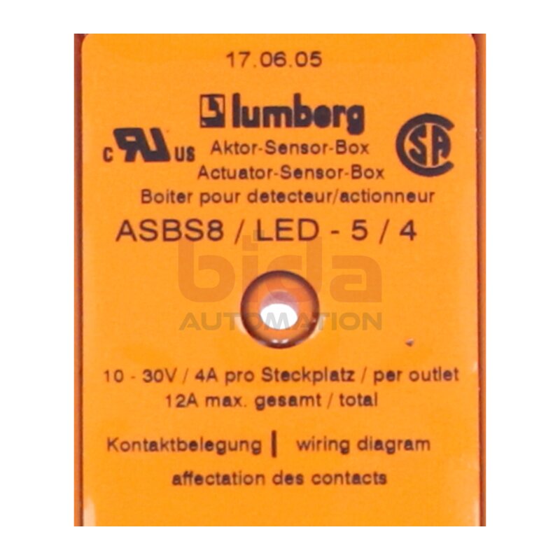 LUMBERG ASBS8/LED-5/4 Aktor Sensor Box Actuator Sensor Box