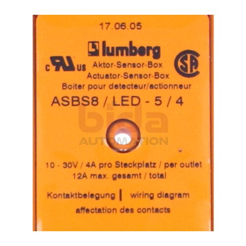 LUMBERG ASBS8/LED-5/4 Aktor Sensor Box Actuator Sensor Box