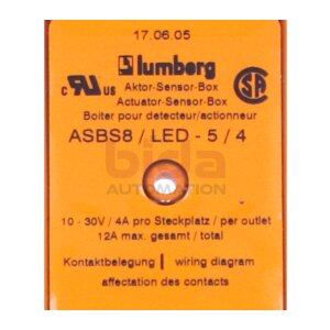 LUMBERG ASBS8/LED-5/4 Aktor Sensor Box Actuator Sensor Box