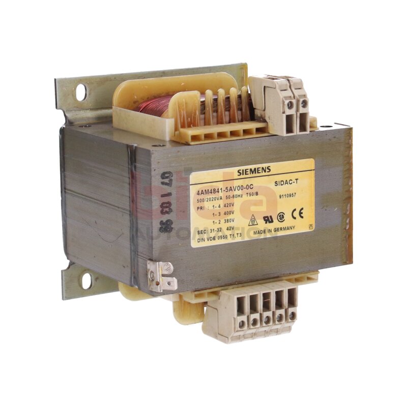 Siemens 4AM4841-5AV00-0C / 4AM4 841-5AV00-0C Einphasen-Transformator Single-phase transformer