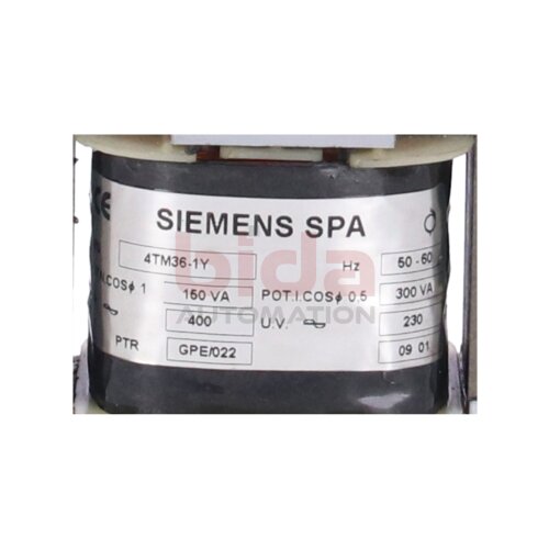 Siemens 4TM36-1Y / 4TM3 6-1Y Steuertransformator Control transformer