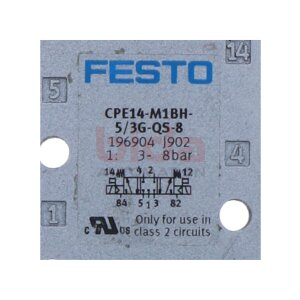 Festo CPE14-M1BH-5/3G-QS-8 (196904) Magnetventil Solenoid...