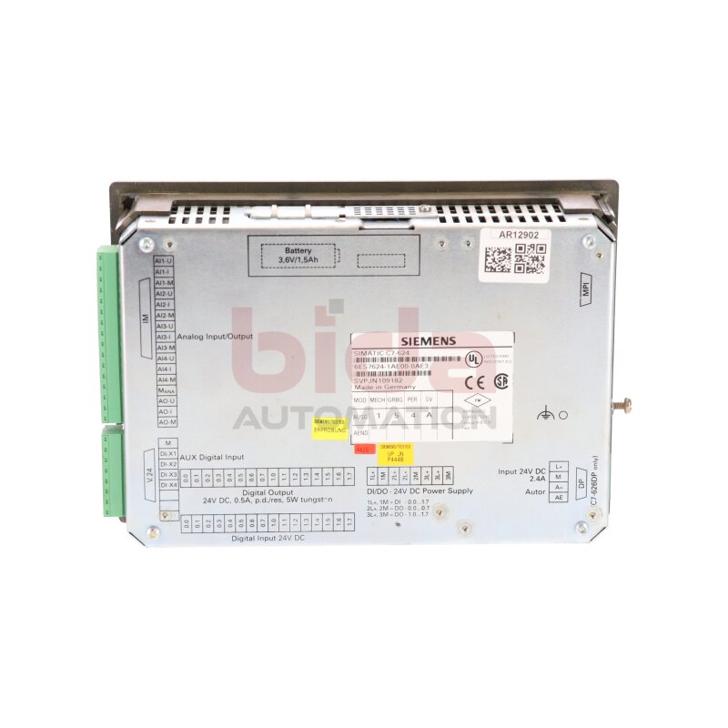 Siemens 6ES7624-1AE00-0AE3 / 6ES7 624-1AE00-0AE3 Bedientafelfront Control Panel Front 24 VDC