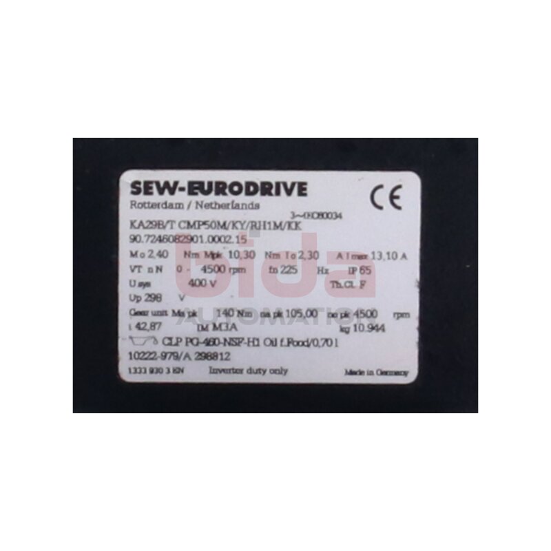 SEW EURODRIVE KA29B/T CMP50M/KY/RH1M/KK Getriebemotor Gear motor