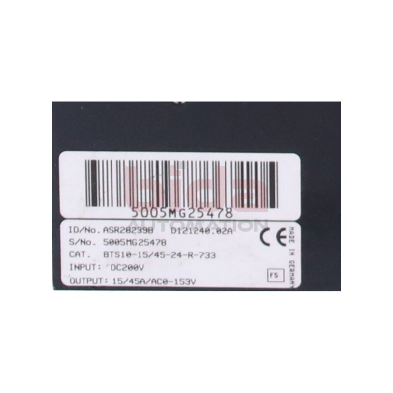 BALDOR ASR BTS10-15/45-24-R-733 (ASR28239B) Servoverst&auml;rker Servo amplifier