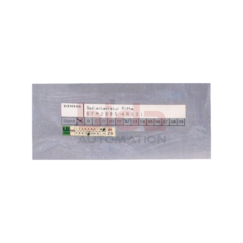 Siemens 6FM2805-4AS31 / 6FM2 805-4AS31 SINUMERIK 805SM T/W Bedientastatur Operating panel