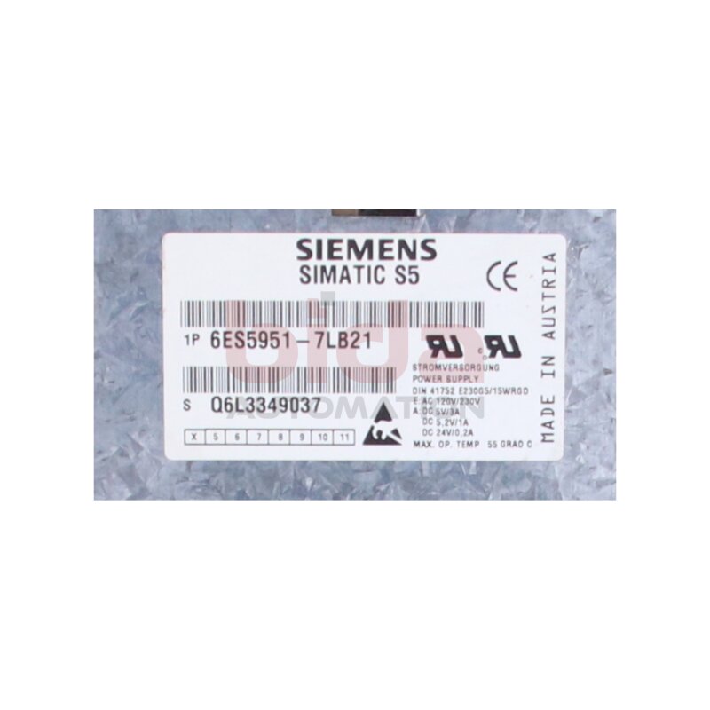 Siemens 6ES5951-7LB21 / 6ES5 951-7LB21 SIMATIC S5 Stromversorgung Power supply