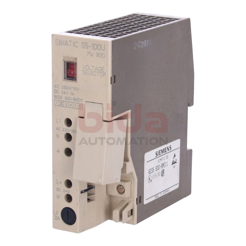 Siemens 6ES5930-8MD11 / 6ES5 930-8MD11 SIMATIC S5 Stromversorgung Power supply