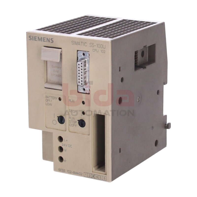 Siemens 6ES5102-8MA02 / 6ES5 102-8MA02 SIMATIC S5 CPU 102 Zentralbaugruppe Central Assembly