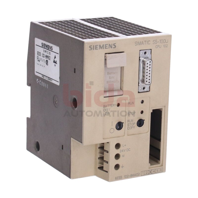 Siemens 6ES5102-8MA02 / 6ES5 102-8MA02 SIMATIC S5 CPU 102 Zentralbaugruppe Central Assembly